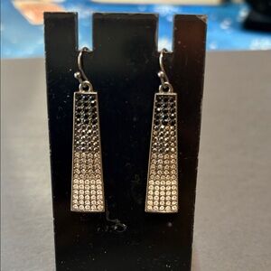 Lia Sophia Black and Silver Gradient Earrings